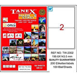Tanex Lazer Etiket TW-2002 199,6x143,5 mm