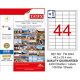Tanex Lazer Etiket TW-2044 48,5x25,4 mm