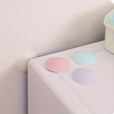 Kapı Kolu Stoperi 4lü Ped Seti Duvar Koruyucu Silikon Kapı Kolu Tamponu Darbe Önleyici