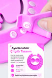 Pembe Ayarlanabilir Bebek Banyo Şapkası Yenidoğan Duş Bonesi Göz Kulak Koruyucu 28 cm