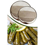 20 cm Paslanmaz Çelik Oval Delikli Model Tepsi Sarma Dolma Altlığı Pide Pizza Mutfak Tepsisi