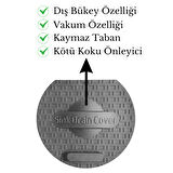 Lavabo Kötü Koku Giderici Önleyici Silikon Mat Sızdırmaz Lavabo Tıkacı Lavabo Tıpası Evye Kapağı GRİ