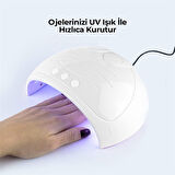 Kedi Desenli Oje Kurutma Makinesi 15 Ledli 45 Watt Oje Ve Tırnak Kurutucu Fototerapi Makinesi