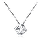 Omark Cotton Silver Cube Kolye
