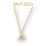 8AYAR 1,15GRAM ALTIN ÜÇGEN KOLYE