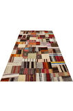 Klasik Modern Patchwork Eskitme El Dokuma Halı 152 X 243 Cm 6188