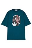 Unisex Oversize T-shirt Rebel In Red