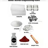 Mum Yapım Seti,başlangıç Seti,1kg Kokulu Parafin,esans,boya,fitil,çıtçıt,ahşap Fitil,kavanoz,stearin