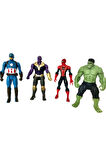 Eğitici Oyuncaklar Yenilmezler Thanos - Hulk - Captain America - Örümcek Adam 4'lü Süper Kahraman Oy