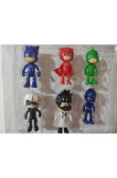 Eğitici Oyuncaklar Pjmasks 6'lı Pijamaskeliler Figür Seti Kız Erkek Çocuk Oyuncak