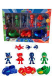 Eğitici Oyuncaklar Pijamaskeliler Pjmasks Arabalı Oyuncak Figür Seti Kız Erkek Çocuk Oyuncak