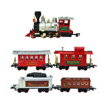 Kız Erkek Çocuk Oyuncak 1555 Klasik Tren Seti Sesli ve Işıklı 35 Parça Kız Erkek Çocuk Oyuncak Eğiti