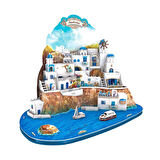 Kız Erkek Çocuk Oyuncak CubicFun Santorini Island 3D Puzzle Kız Erkek Çocuk Oyuncak Eğitici Eğlencel