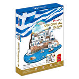 Kız Erkek Çocuk Oyuncak CubicFun Santorini Island 3D Puzzle Kız Erkek Çocuk Oyuncak Eğitici Eğlencel