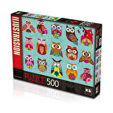 Kız Erkek Çocuk Oyuncak KS Multi Owls 500 Parça Puzzle Kız Erkek Çocuk Oyuncak Eğitici Eğlenceli Oyu