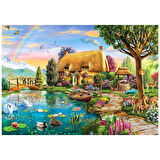 Kız Erkek Çocuk Oyuncak KS Lakeside Cottage 2000 Parça Puzzle Kız Erkek Çocuk Oyuncak Eğitici Eğlenc