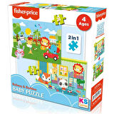 Kız Erkek Çocuk Oyuncak Baby Railway & Bedtime 2’si 1 Arada Puzzle Kız Erkek Çocuk Oyuncak Eğitici E