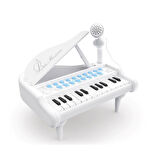 Kız Erkek Çocuk Oyuncak Mikrofonlu 24 Tuşlu Piyano MP3 (Pembe,Siyah,Beyaz) Kız Erkek Çocuk Oyuncak E