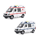 Kız Erkek Çocuk Oyuncak 1:16 Sürtmeli Sesli Işıklı Ambulans Ve Polis Arabası Kız Erkek Çocuk Oyuncak