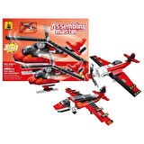 Kız Erkek Çocuk Oyuncak Ausini Assembling Master 3 in 1 265 Parça Hava Araçları Seti Kız Erkek Çocuk