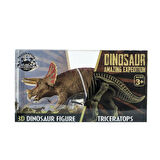 Kız Erkek Çocuk Oyuncak Sert Plastik Dinozor Figürü Triceratops Kız Erkek Çocuk Oyuncak Eğitici Eğle