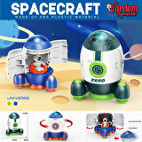 Kız Erkek Çocuk Oyuncak MG-D400-44 Sürtmeli Astronotlu Uzay Roketi Kız Erkek Çocuk Oyuncak Eğitici E