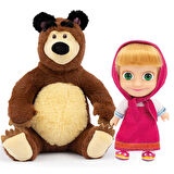Kız Erkek Çocuk Oyuncak Masha ile Koca Ayı 20cm Peluş 12cm Bebek MHA21000 Kız Erkek Çocuk Oyuncak Eğ