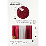 Miabella Home  Tafta Tek Kanat  Fon Perde Tip 3  145x270 cm 12488
