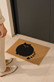 Kedili Paspas Doormat Kapı Önü Paspası Kapı Önü Kaymaz Paspas Toz & Nem Alıcı Kapı Paspas 40X60 cm   