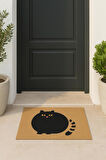 Kedili Paspas Doormat Kapı Önü Paspası Kapı Önü Kaymaz Paspas Toz & Nem Alıcı Kapı Paspas 40X60 cm   
