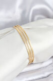 316L Çelik Gold Renk Simli Model Ajda 65 mm Kadın Bileklik - TJ-BB8076
