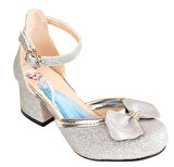 Elsa Kız Çocuk Parlak Simli Topuklu Abiye Ayakkabı