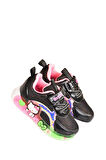 Günlük Kız Çocuk Spor Ayakkabı Hello Kitty Süs Detay Işıklı Taban Lastik Bağcık Sneaker 120