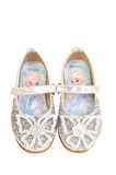Kız Çoçuk Taşlı Kelebek Detaylı Elsa Figürlü Babet Ayakkabı