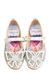 Kız Çoçuk Taşlı Kelebek Detaylı Elsa Figürlü Babet Ayakkabı