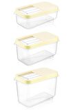9'lu Set Etiketli Ve Kürekli Kırılmaz Multibox Erzak Saklama Kabı X3 5 Lt/7,5 Lt/10 Lt