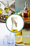 Pratik Püskürtmeli Sprey Cam Şişe Zeytinyağı Sirke Yağ Püskürtücü Yağdanlık Airfryer Yağdanlığı