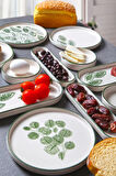 14 Parça 6 Kişilik Handmade Yaz Desen Kahvaltı Takımı - Lüx Kahvaltılık Sunum Seti