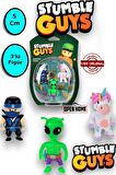 Stumble Guys 3'lü Figür - 5 Cm -green Alian-ninja Kai-meower- 3 Adet