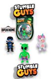 Stumble Guys 3'lü Figür - 5 Cm -green Alian-ninja Kai-meower- 3 Adet