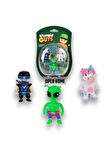 Stumble Guys 3'lü Figür - 5 Cm -green Alian-ninja Kai-meower- 3 Adet