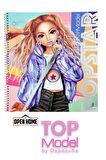 TOP Model Popstar - 60 Sayfalık Model Motifleri ve Kıyafetleri Tasarlamak için, Boyama Kitabı