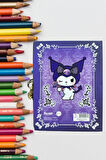 Kuromi Kilitli Defter 80 Yaprak Mavi- 14 X 20