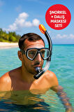 AquaPro Şnorkel + Maske Seti - Havuz-Deniz Maske ve Şnorkel Set + 14 Yaş