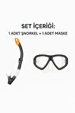 AquaPro Şnorkel + Maske Seti - Havuz-Deniz Maske ve Şnorkel Set + 14 Yaş
