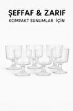 6 Adet Şık Ayaklı 50 ML Tekila & Tatlı Bardağı