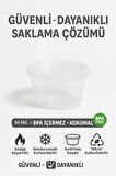 30 ml Kendinden Kapaklı Şeffaf Sosluk – Sızdırmaz, Sıcağa Dayanıklı, Tekrar Kullanılabilir 50’li Set