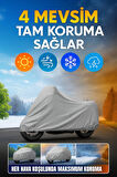 Su Geçirmez 4 Mevsim Motosiklet Brandası 246x114 cm – UV, Rüzgar ve Yağmur Koruma