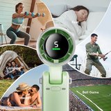 Yeşil Taşınabilir Mini Fan Katlanabilir Boyuna Asılabilir USB Şarjlı Sessiz El Tipi Vantilatör
