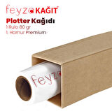 Feyza Kağıt 1.Hamur Premium Opak 80 gr Plotter (Çizim) Kağıdı 31cm x 50mt (1 Rulo)